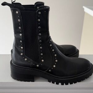 Black Studded Ankle Boots